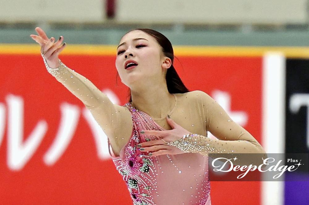 全中 女子SP】後半の3回転フリップ転倒も崩れず 上薗恋奈（愛知・西春